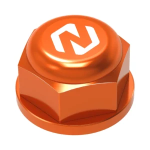 NICECNC Rear Wheel Spindle Axle Nut Shaft Lock M22xP1.5 KTM Husqvarna EXC/EXCF 2024-2026 (Orange)