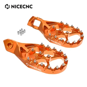 NICECNC Forged Foot Pegs KTM Husqvarna EXC/EXCF 2024-2026 (Orange)