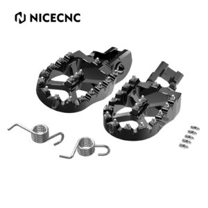 NICECNC Billet Wide Foot Pegs KTM Husqvarna EXC/EXCF 2017-2023 (Black)