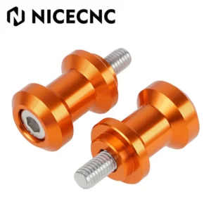 NICECNC Swingarm Spools Sliders Stand Holders KTM 250/390/690/790/890 Adventure (Orange)
