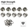 NICECNC 10 Sets Alloy Brake Disc Bobbins & Circlip 4.5-5.2mm Titanium