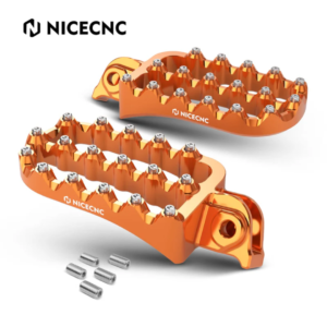 NICECNC Forged 0° Flat Foot Pegs KTM 250/390 Adventure 2020-2024 (Orange)