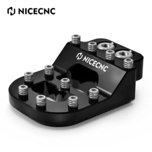 NICECNC Dual Control Rear Brake Pedal Step Plate Tip KTM EXC/EXCF 2004-2016, 390/690/790/890/990/1090/1190/1290 Enduro/Adventure (Black)