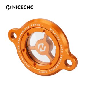 NICECNC Transparent Oil Filter Cover KTM 125/200/250/390 Adventure/Duke/RC (Orange)