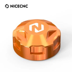 NICECNC Reservoir Cover Cooling Liquid Bottle Cap with Gasket KTM 125/250/390 Duke 2024 (Orange)