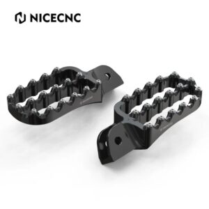 NICECNC Enlarged Wide Foot Pegs Footrest BMW R1200GS 2013-2018, R1250GS 2019-2023 (Black)