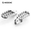 NICECNC Enlarged Wide Foot Pegs Footrest BMW R1200GS 2013-2018, R1250GS 2019-2023 (Silver)