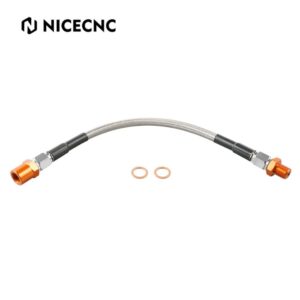 NICECNC Braided Engine Oil Pressure Hose Line Pipe KTM Husqvarna 690/701 Enduro 2012-2024