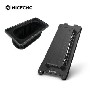 NICECNC High Flow Air Filter & 360° Vented Airbox Cover KTM Husqvarna 690/701 Enduro 2008-2025 (Black)