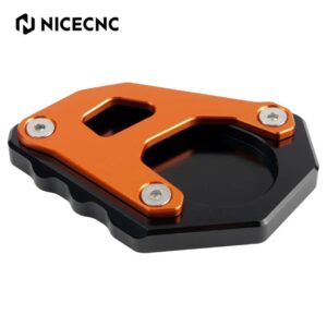 NICECNC Kickstands Pad Extension KTM Husqvarna 690/701 Enduro 2019-2024 (Black/Orange)