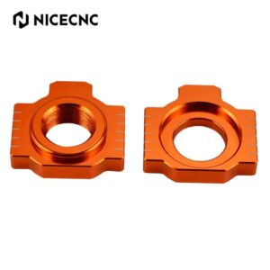 NICECNC Axle Block Chain Adjuster KTM Husqvarna 690/701 Enduro, 790/890/950/990/1090/1190/1290 Adventure (Orange)